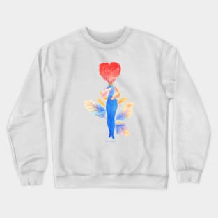 Red rose girl Crewneck Sweatshirt